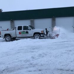 plowing a storage facility.