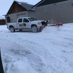 plowing a parking lot.
