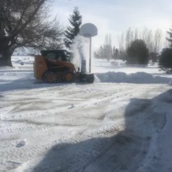 plowing a basketball court